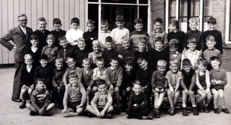 Klas 2 en 3 van de jongensschool,schooljaar 1962 - 1963.