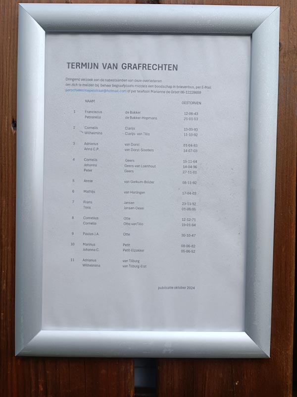 grafrechten grafkosten begraafplaats Lepelstraat