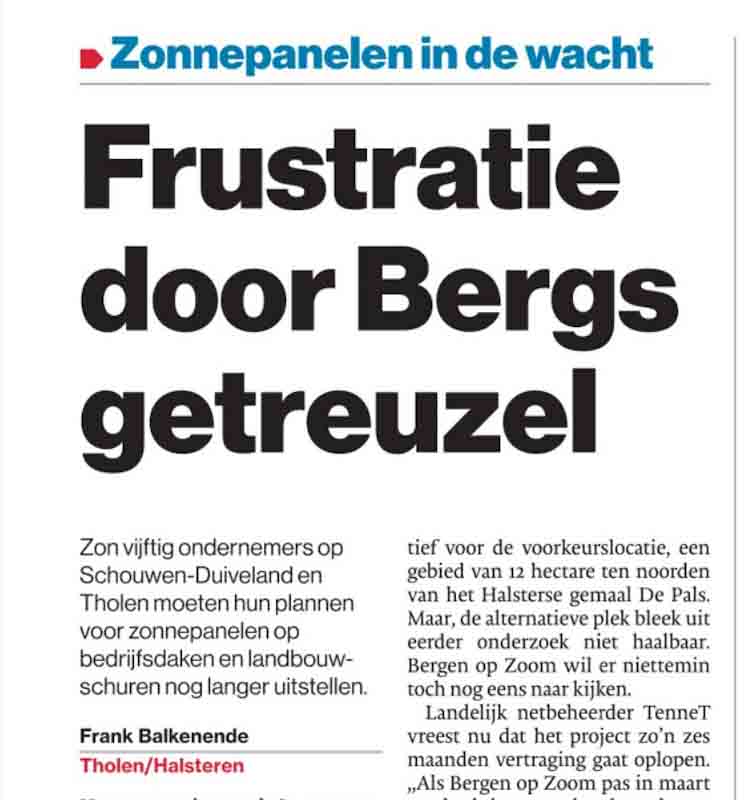 Frustratie Bergs getreuzel- 4-2-2022