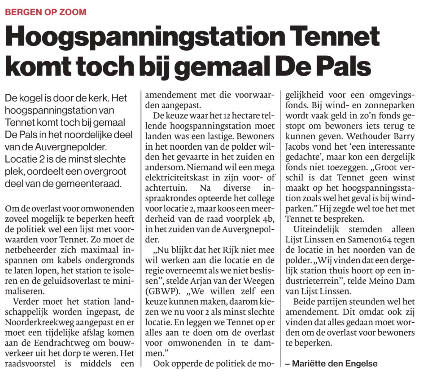 hoogspannings station bij de pals glymespolder lepelstraat