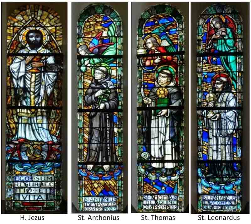 gebrandschilderde ramen kerk sint antonius lepelstraat